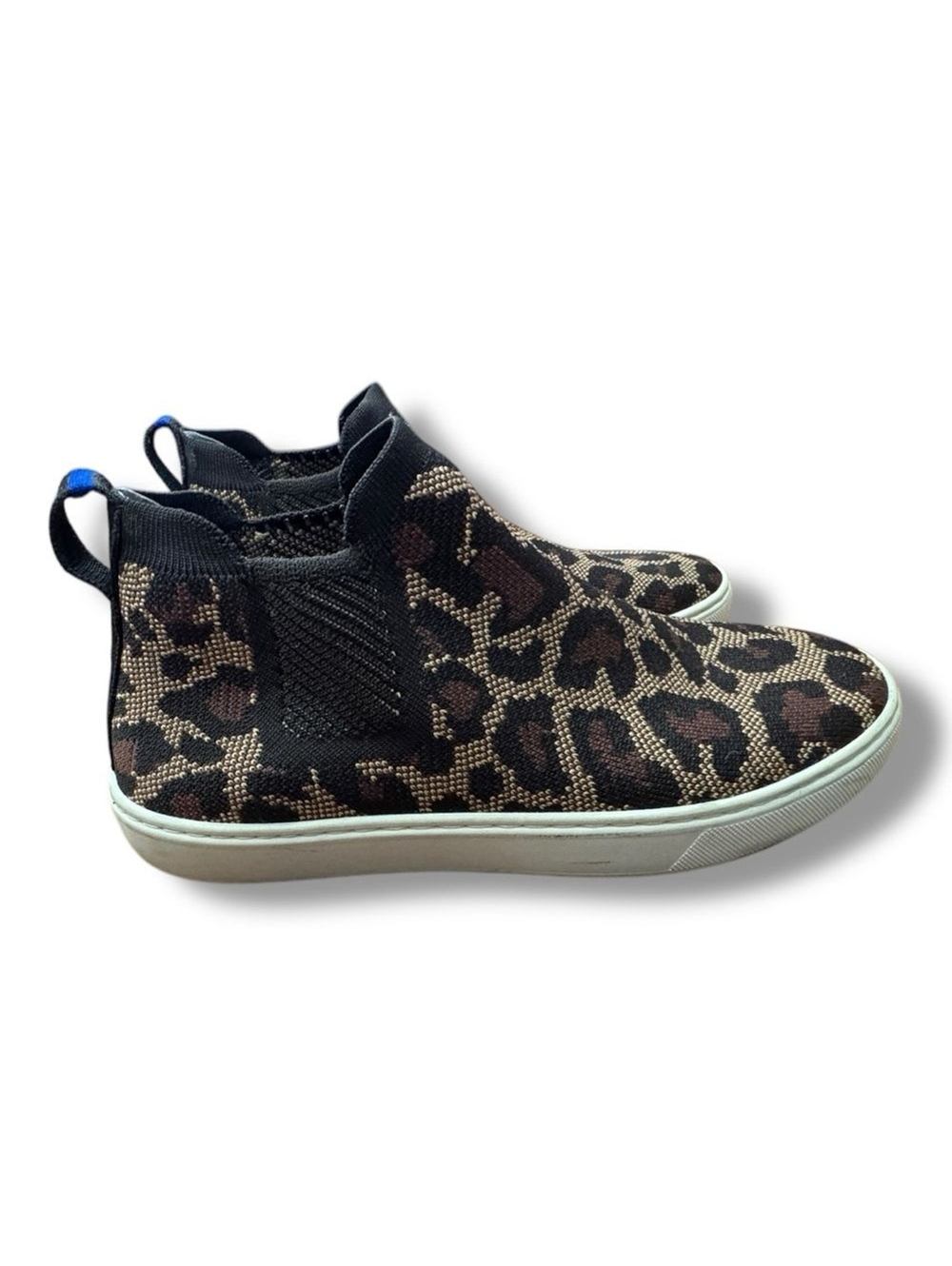 Rothy's Chelsea Boot Wildcat Leopard Print Animal Sneaker Slip On Women’s 8.5